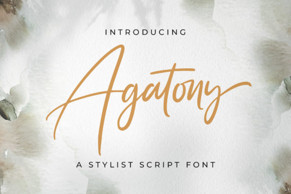 Agatony Typeface: Elegant Script for Branding