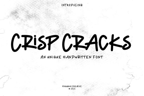 Crisp Cracks: A Handwritten Font for Editorial Design