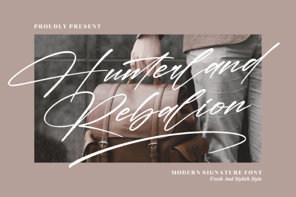 Hunterland Rebalion: A Timeless Script Font for Editorial Design