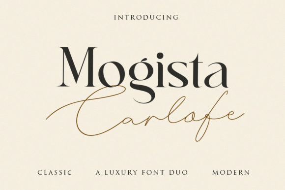 Mogista Carlofe: A Serif and Script Typeface for Editorial Design