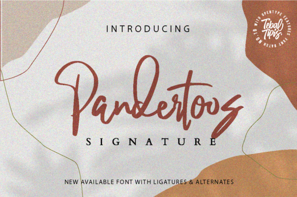 Pandertoos: An Elegant Script Font for Crafters