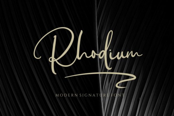 Rhodium Script Font for Elegant Branding