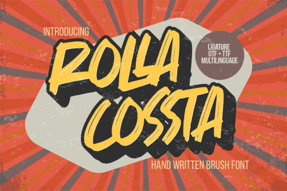 Rolla Cossta: A Playful Script Font for Bold Campaigns