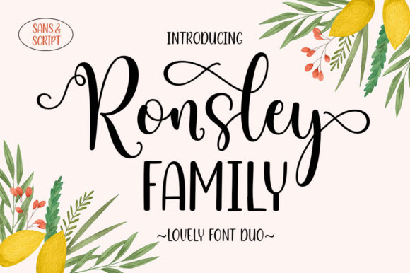 Ronsley Family Duo: A Chic Script Font for Brands