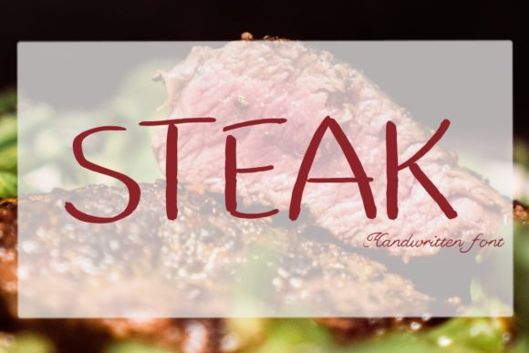 Steak Font: A Handwritten Typeface for Branding